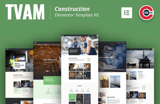 Tvam - Construction Elementor Template Kit