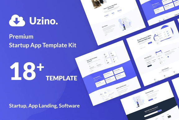 Uzino | Startup App Elementor Template Kit