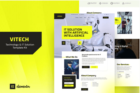 Vitech - Technology & IT Solution Elementor Template Kit