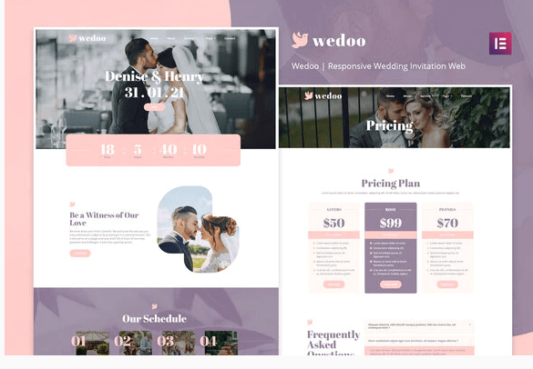 Product Image - Wedoo – Online Wedding Invitation Elementor Template Kit Product Image - Wedoo – Online Wedding Invitation Elementor Template Kit
