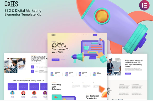 Axees – SEO & Digital Marketing Elementor Template Kit