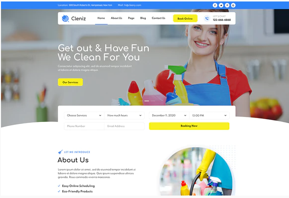 Cleniz - Cleaning Services Elementor Template Kit