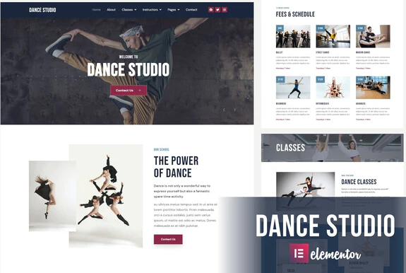 Product Image - Dance Studio – Elementor Template Kit