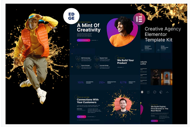 Edge – Modern Creative Agency Elementor Template Kit — WordPress Product by ThemeForest