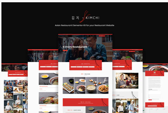 Kimchi - Asian Restaurant & Cafe Elementor Template Kit