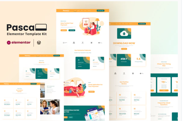 Pascal - Payment App Business Elementor Pro Template Kit