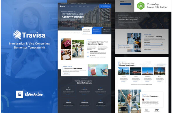 Product Image - Travisa – Immigration & Visa Consulting Elementor Template Kit