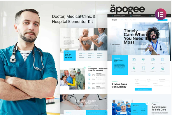 Apogee — Medical Clinic & Hospital Elementor Template Kit