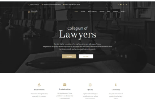Attornify - Private Law Firm and Attorney WordPress Theme