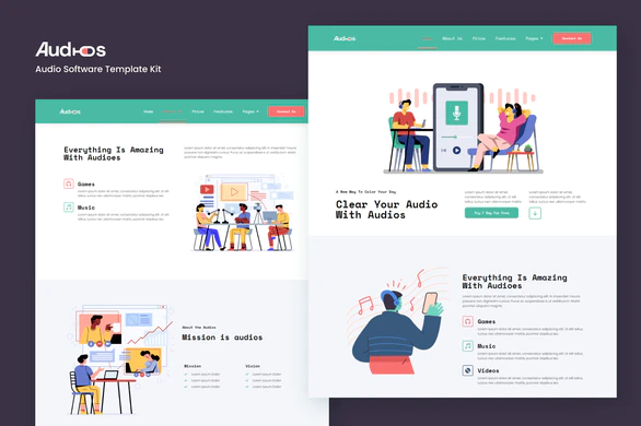 Audios - App Showcase Elementor Template Kit