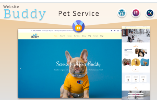 Buddy - Pet Service Elementor WordPress theme