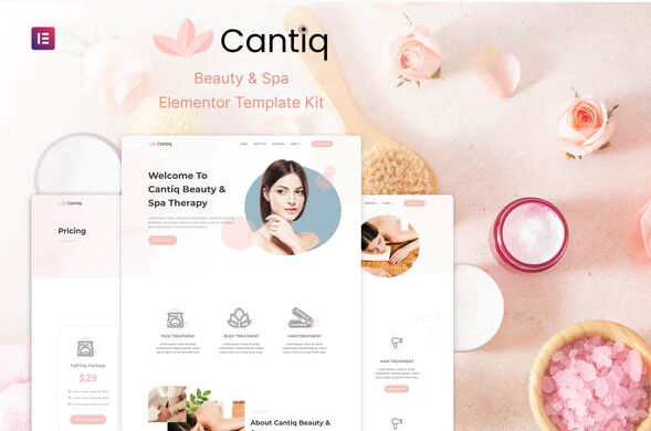 Cantiq - Beauty Spa Salon Therapy Elementor Template Kit