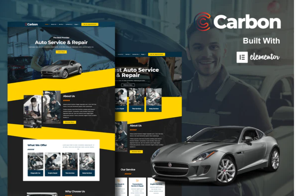 Product Image - Carbon – Car Service Elementor Template Kit