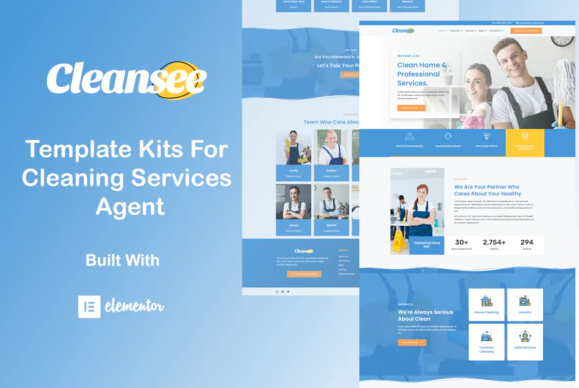 Cleansee - Cleaning Service Elementor Template Kit