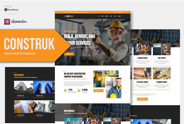 Product Image - Construk – Construction Elementor Template Kit