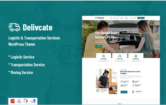 Delivcate – Logistic & Transportation Service WordPress Theme — WordPress Theme by TemplateMonster