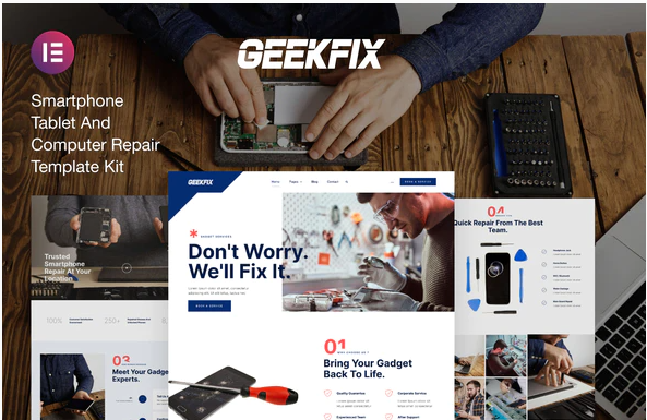 Product Image - Geekfix — Smartphone, Tablet & Computer Repair Elementor Kit