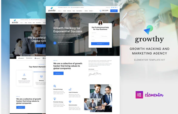 Growthy – Growth Hacking & Marketing Agency Elementor Template Kit — WordPress Product by ThemeForest