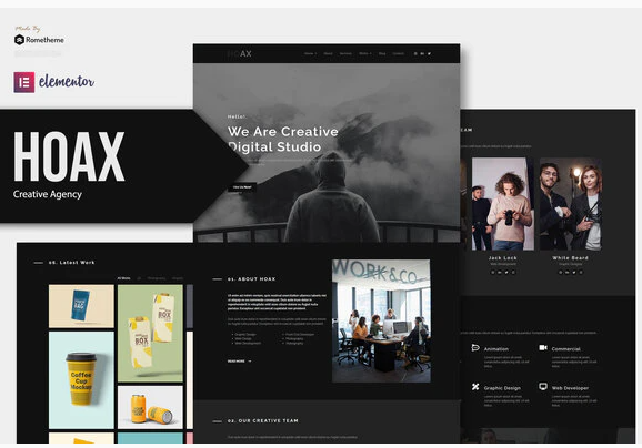 Hoax - Creative Agency Elementor Template Kit