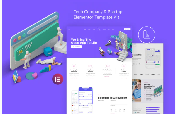 Landon – Tech Company & Startup Elementor Template Kit