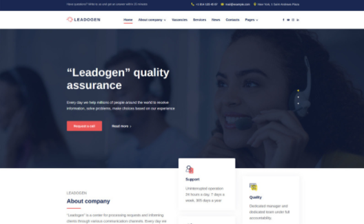 Leadogen - Marketing, SEO and Call Center Lead Generation WordPress Theme