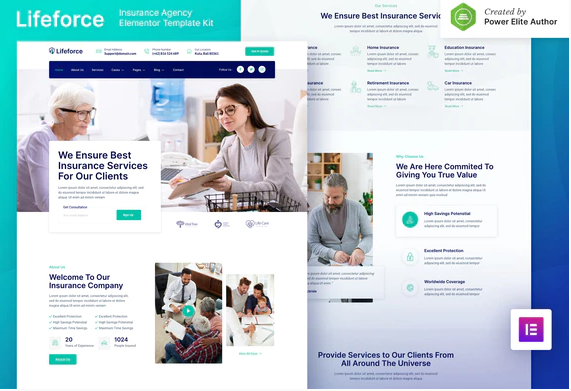 Lifeforce – Insurance Agency Elementor Template Kit — WordPress Product by ThemeForest