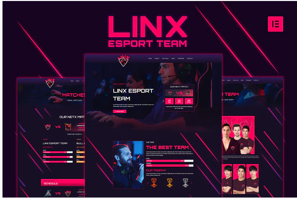 Product Image - Linx – Esport & Gaming Elementor Template Kit