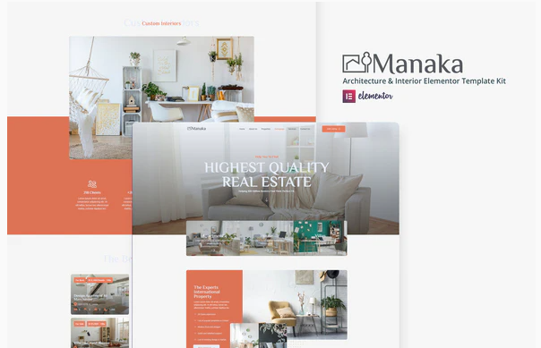 Manaka - Architecture & Interior Elementor Template Kit