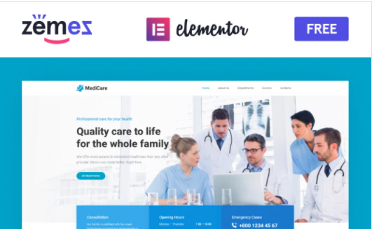 MediCare - FREE medical doctor WordPress Theme