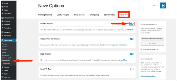 Neve Pro Addon 2.8.8