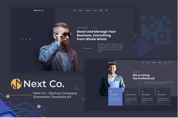 Next Co - Startup Company Elementor Template Kit