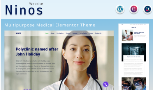 Ninos - Multipurpose Medical Website Elementor WordPress Theme