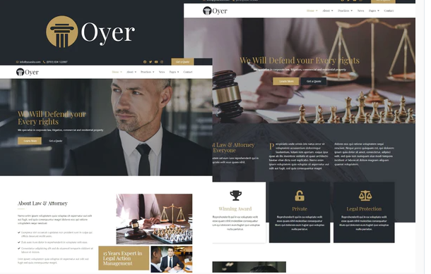 Oyer - Lawyer & Attorney Template Kit