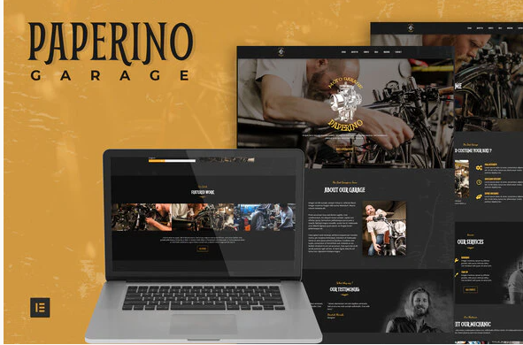 Paperino Garage - Mechanic Elementor Template Kit