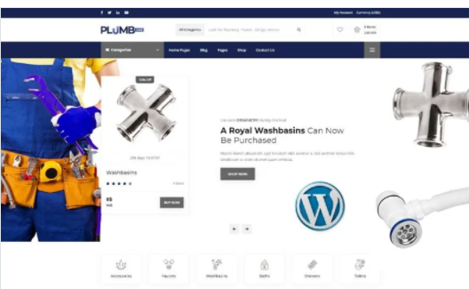 Plumbing Hub - Plumbing Shop WordPress Theme