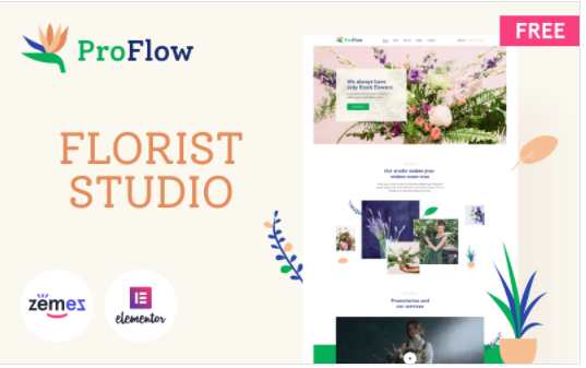 ProFlow - Free Contemporary and Minimalistic Florist WordPress Theme