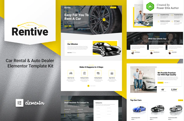Product Image - Rentive – Car Rental & Auto Dealer Elementor Template Kit