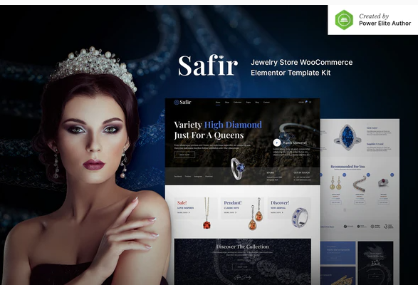 Product Image - Safir – Jewelry Store WooCommerce Elementor Template Kit