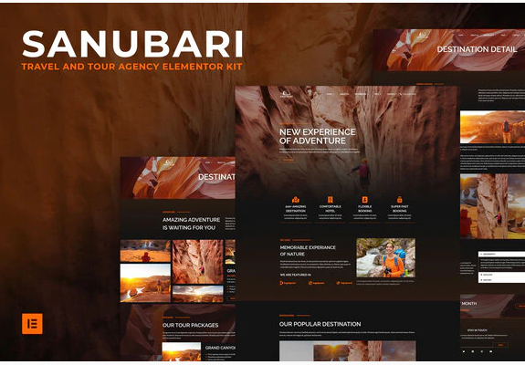 Product Image - Sanubari – Travel & Tour Agency Elementor Template Kit