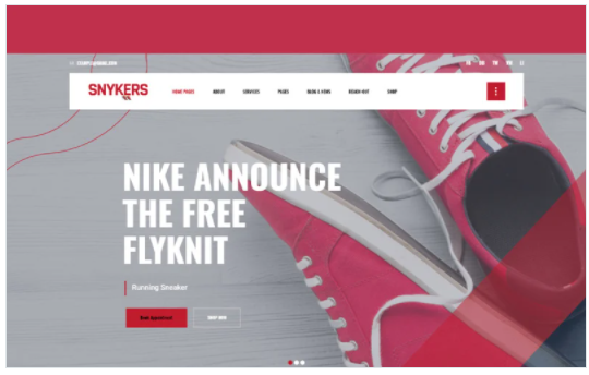 Snykers Sports Shop WordPress Theme