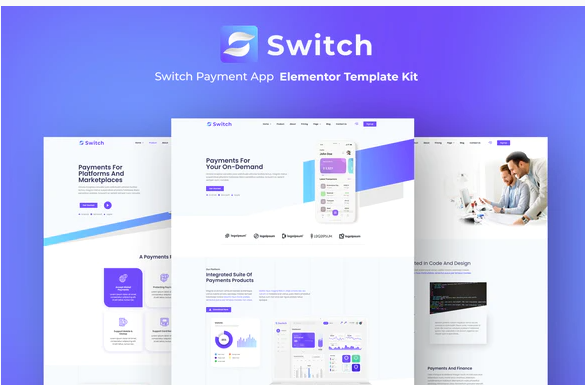 Switch - Payment App Elementor Template Kit