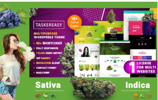 Product Image - Taskereasy Cannabis Multipurpose WordPress Theme