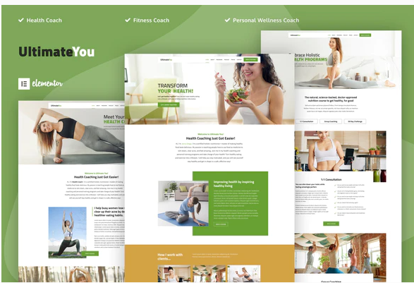 UltimateYou - Health Coach Elementor Template Kit