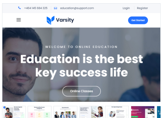 Product Image - Varsity – School, College, University, Coaching, LMS, and Online Course Educational WordPress Theme