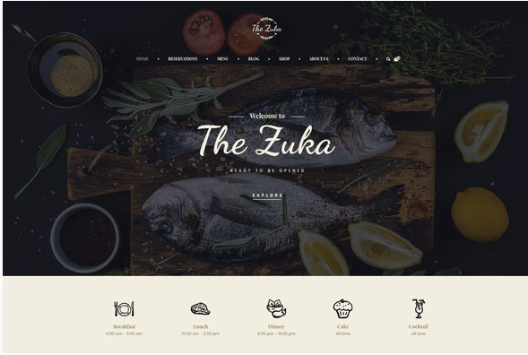 Zukares – Restaurant & Cafe Food Elementor Template Kit