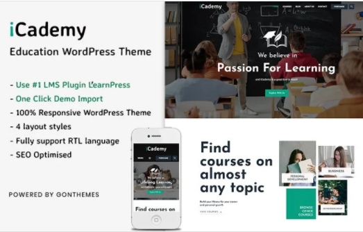 iCademy - Education WordPress Theme