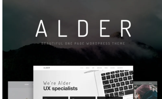 Alder - Modern OnePage WordPress Theme