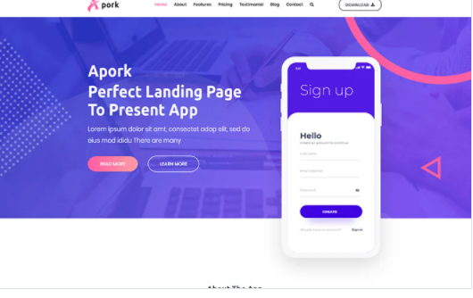 Apork - Product Landing WordPress Theme