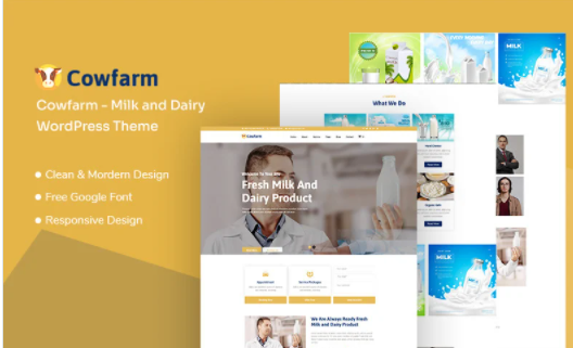 Product Image - Cowfarm – Milk and Dairy Responsive WordPress Theme Product Image - Cowfarm – Milk and Dairy Responsive WordPress Theme