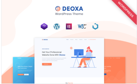 Deoxa - WordPress Landing Page Theme